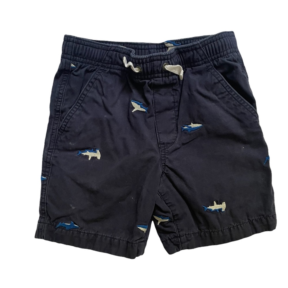 Hanna Andersson Embroidered Shark Shorts